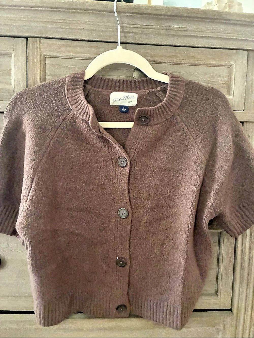 Universal Thread Brown Short Sleeve Cardigan Like New
